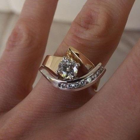 Vintage Irregular Gold & Silver Ring