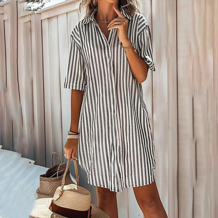 Stella - Casual Striped Dress