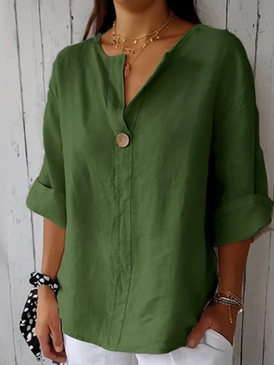 Nayla - Casual V-Neck Blouse