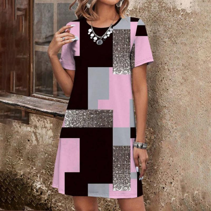 Kelly - Casual Colorblock Dress