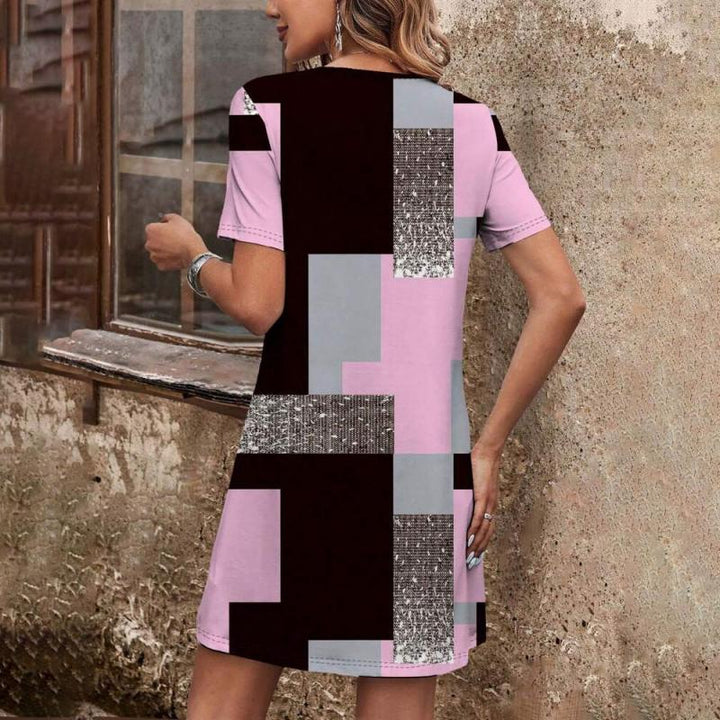Kelly - Casual Colorblock Dress