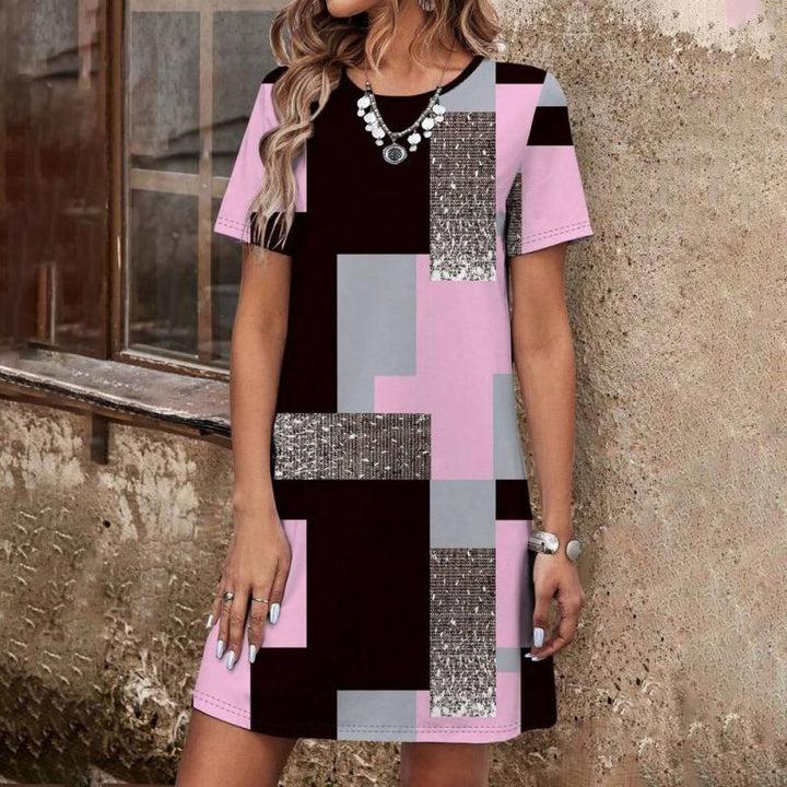 Kelly - Casual Colorblock Dress