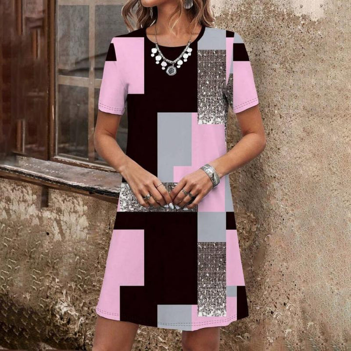 Kelly - Casual Colorblock Dress