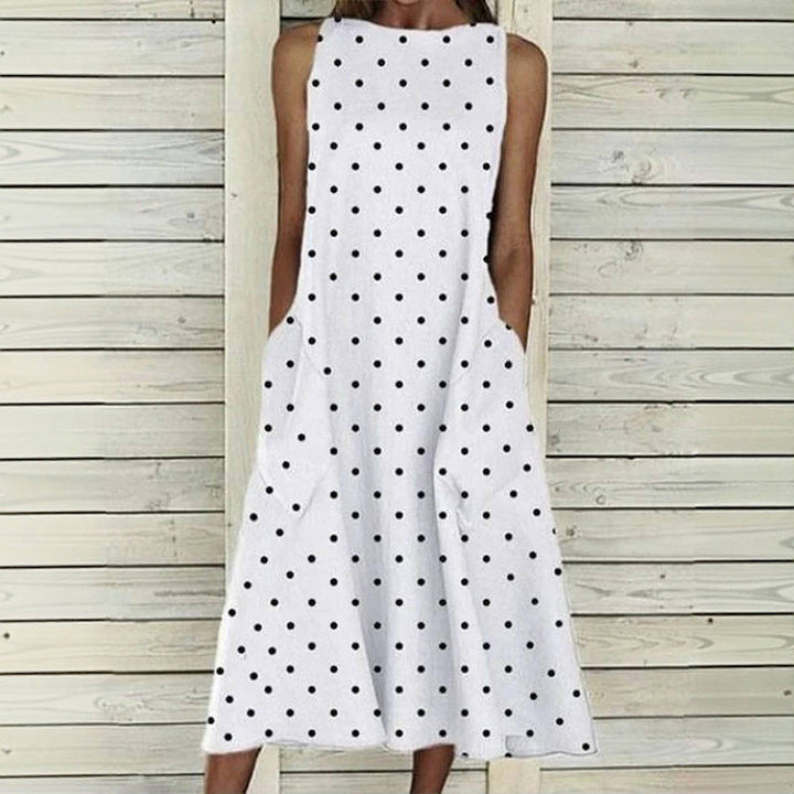 Minerva - Casual Polka Dot Dress