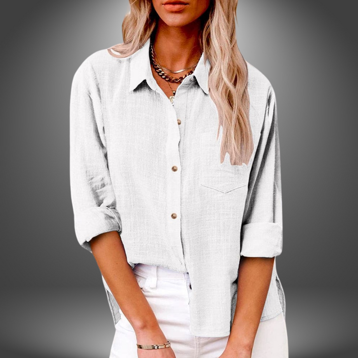 Evelyn - Premium Linen Blouse