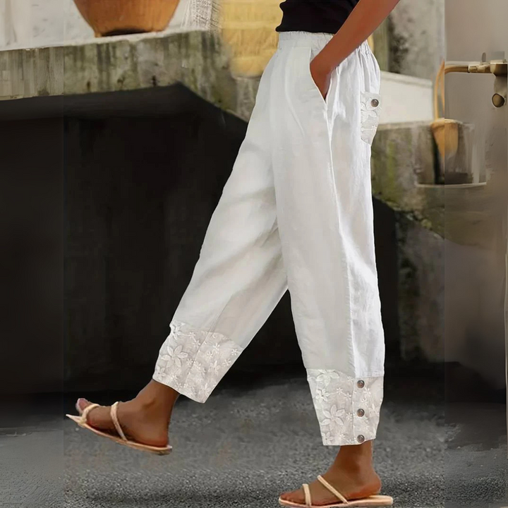Caroline | Linen-blend Trousers