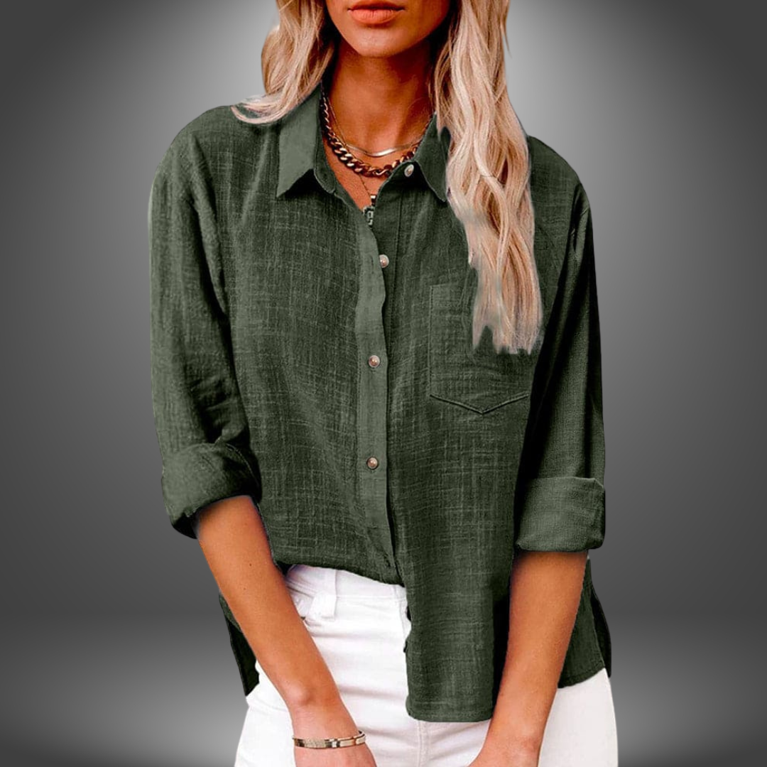 Evelyn - Premium Linen Blouse