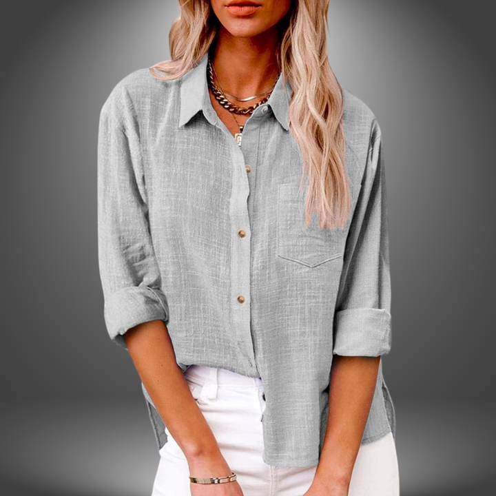 Evelyn - Premium Linen Blouse