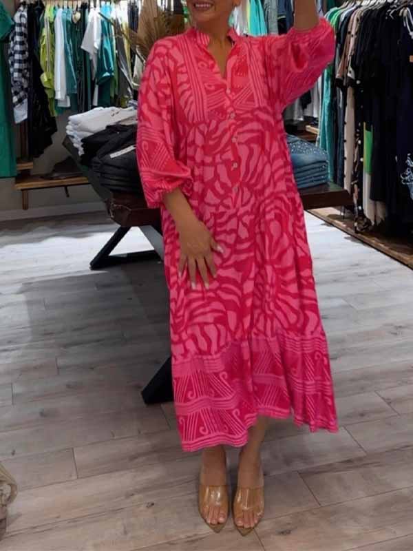 Mira | V-Neck Printed Dress
