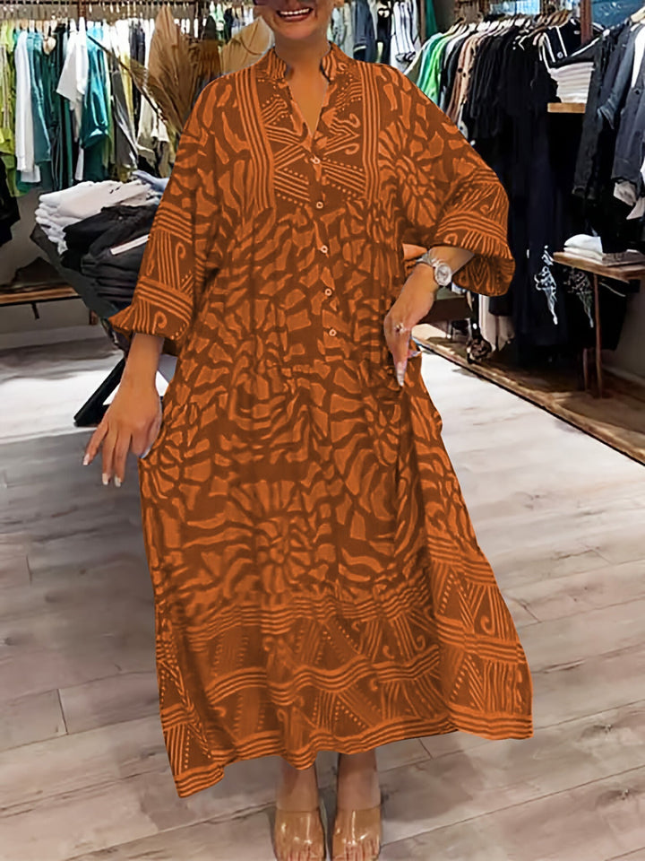 Mira | V-Neck Printed Dress
