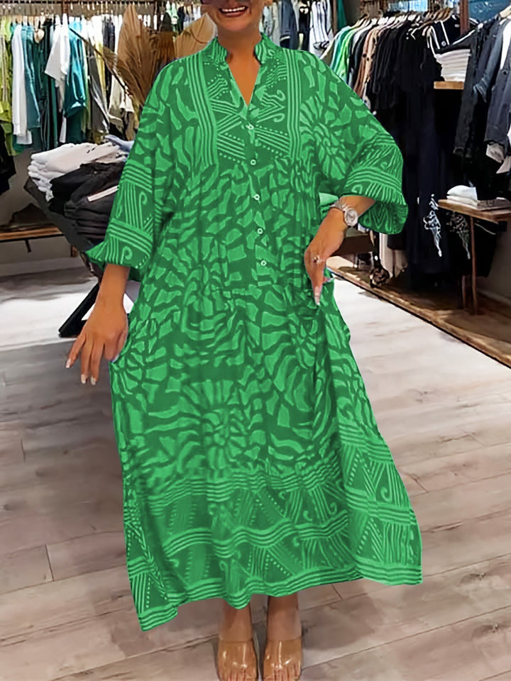 Mira | V-Neck Printed Dress