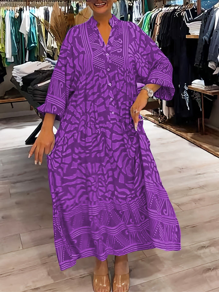 Mira | V-Neck Printed Dress
