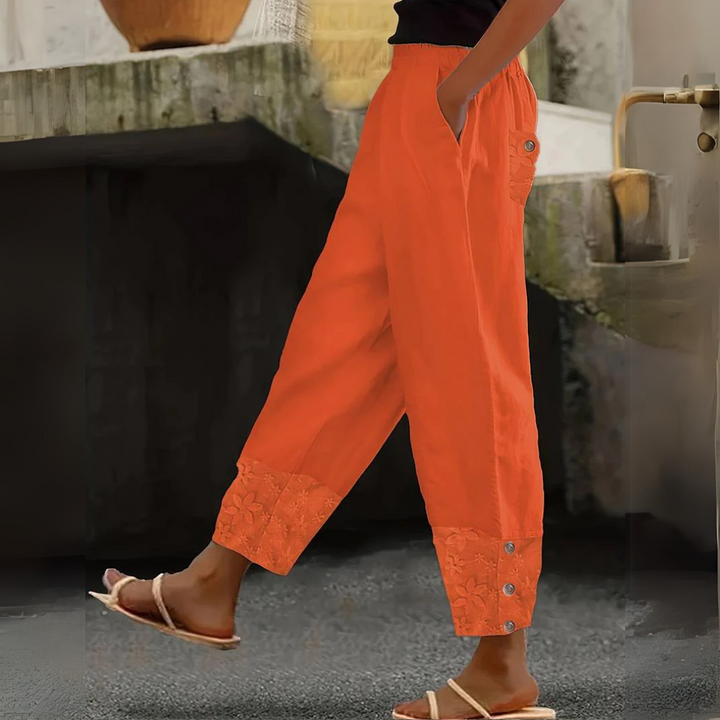 Caroline | Linen-blend Trousers