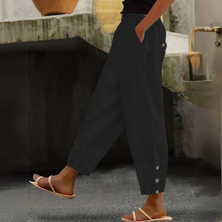 Caroline | Linen-blend Trousers