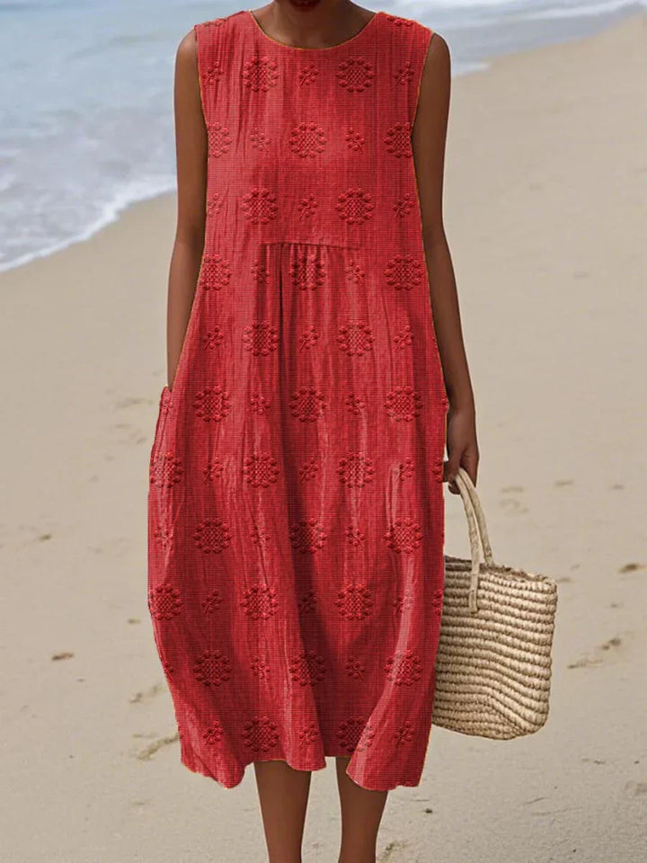 Mia™- Elegant Sleeveless Dress with Pockets
