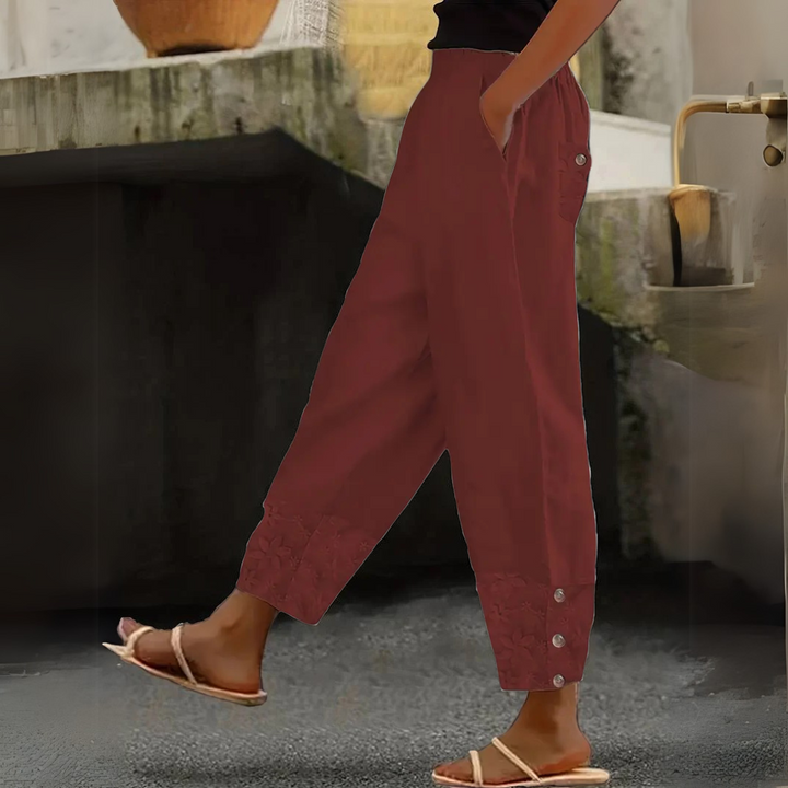 Caroline | Linen-blend Trousers