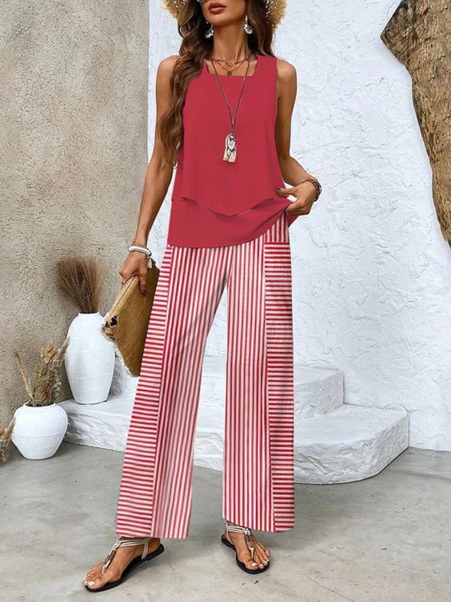 Marina™ | Elegant Lens Set (pants+top)