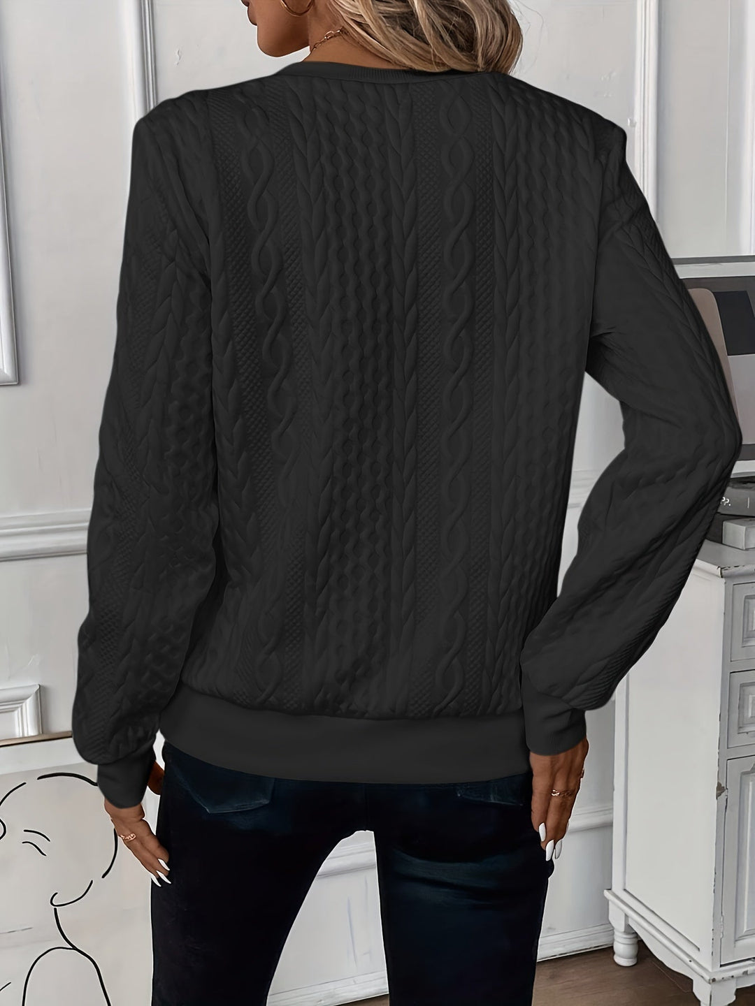 Emma |  Elegant Quarter-Zip Sweater