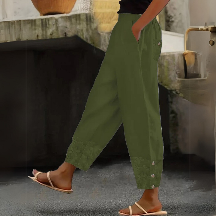 Caroline | Linen-blend Trousers