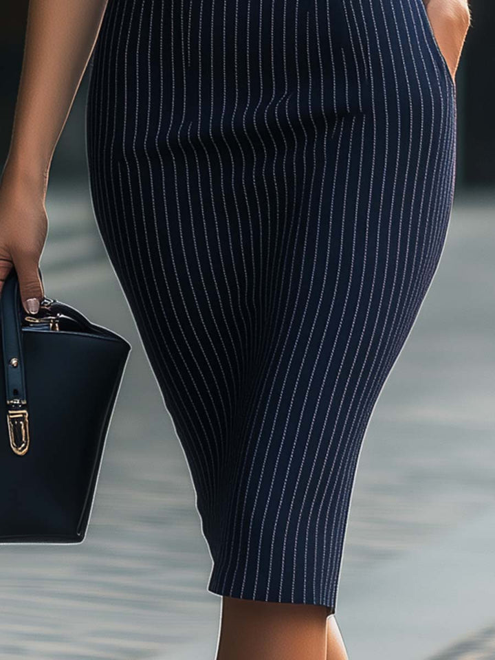 Karin | Elegant Striped Dress