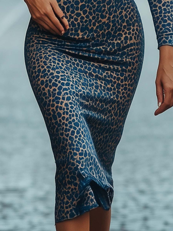Greta | Leopard Print Midi Dress