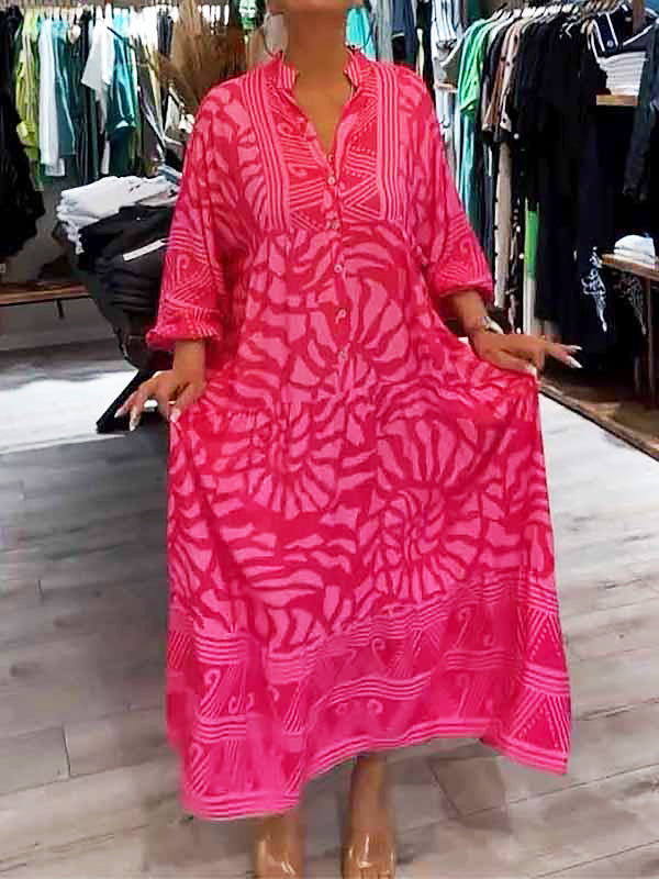 Mira | V-Neck Printed Dress
