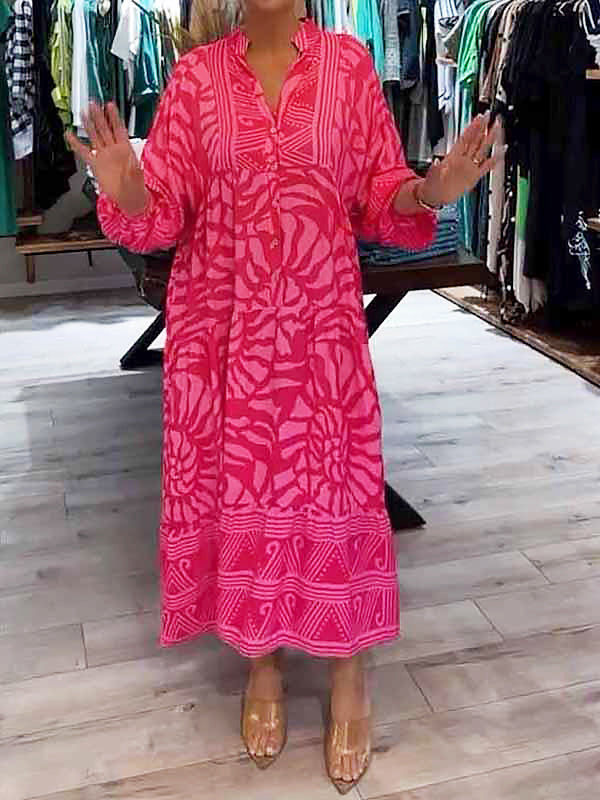 Mira | V-Neck Printed Dress