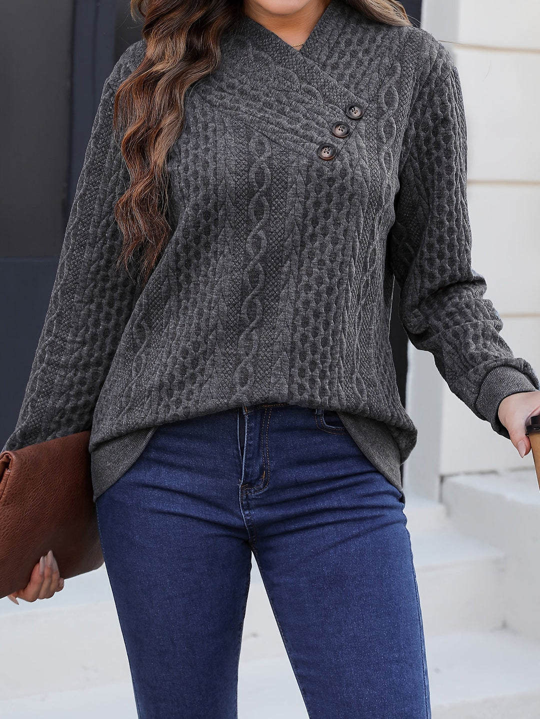 Martine - Cozy Asymmetrical Sweatshirt