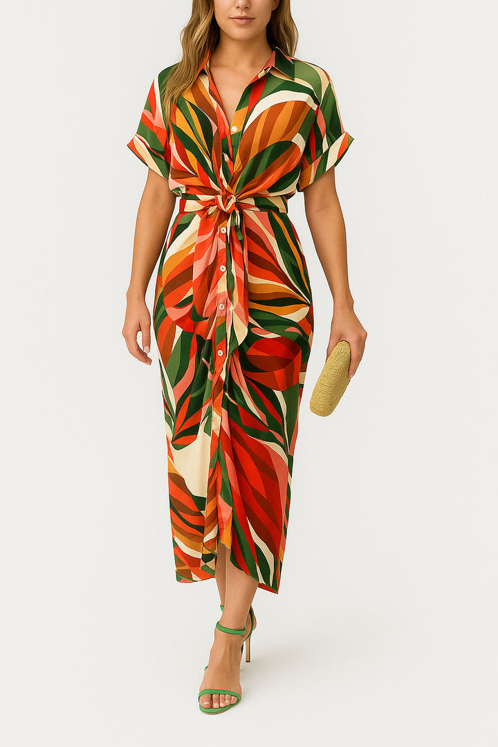 Avenelle – Fashionable Summer Dress with A-line and Fresh Prints