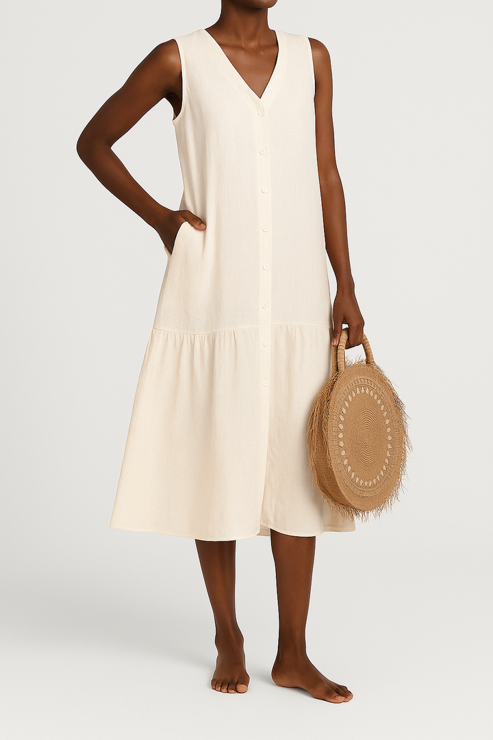 Elina – Stylish Dress with V-Neck