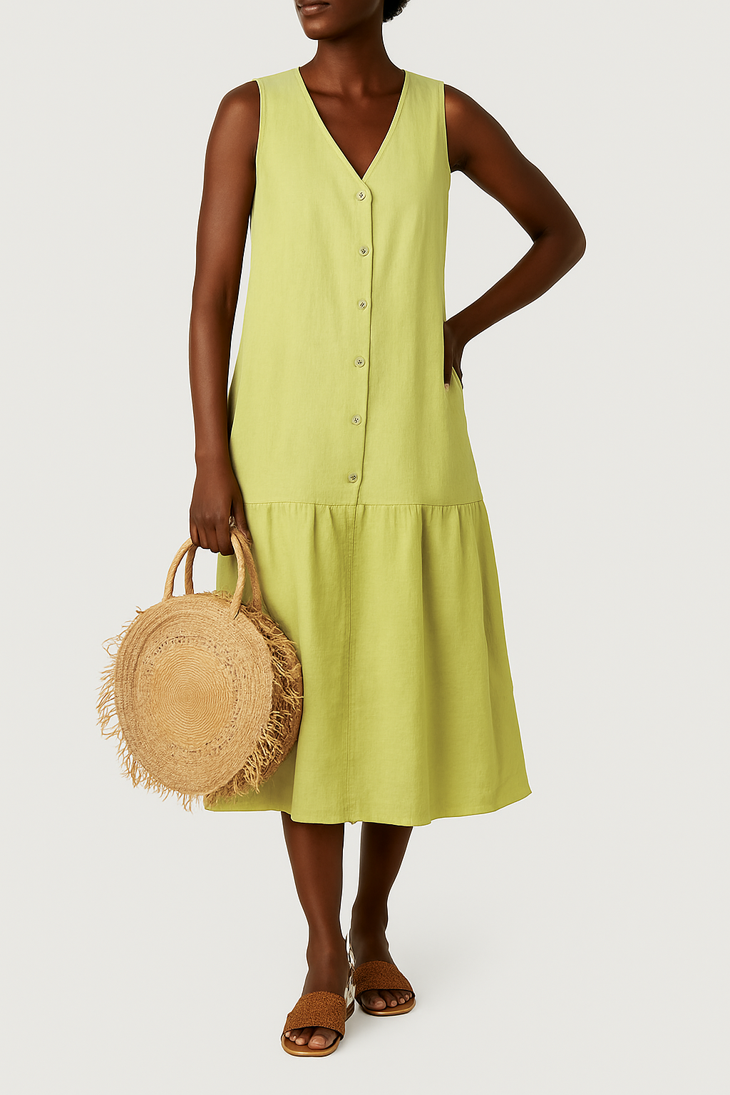Elina – Stylish Dress with V-Neck