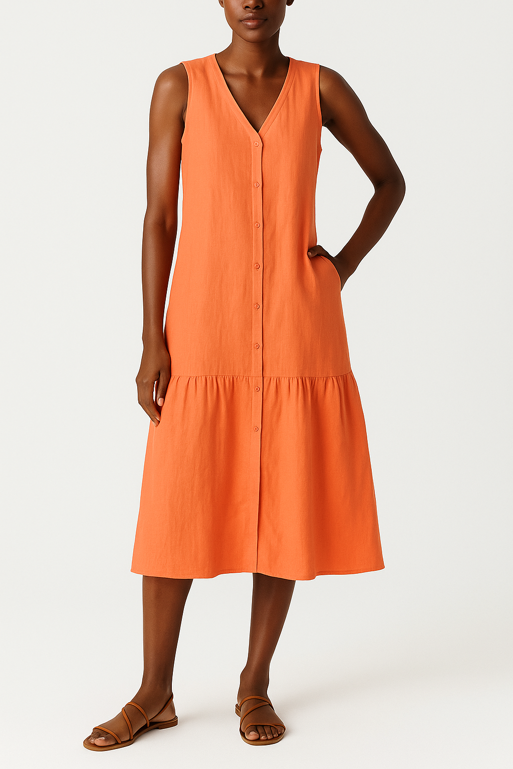 Elina – Stylish Dress with V-Neck