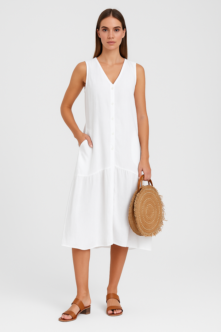 Elina – Stylish Dress with V-Neck