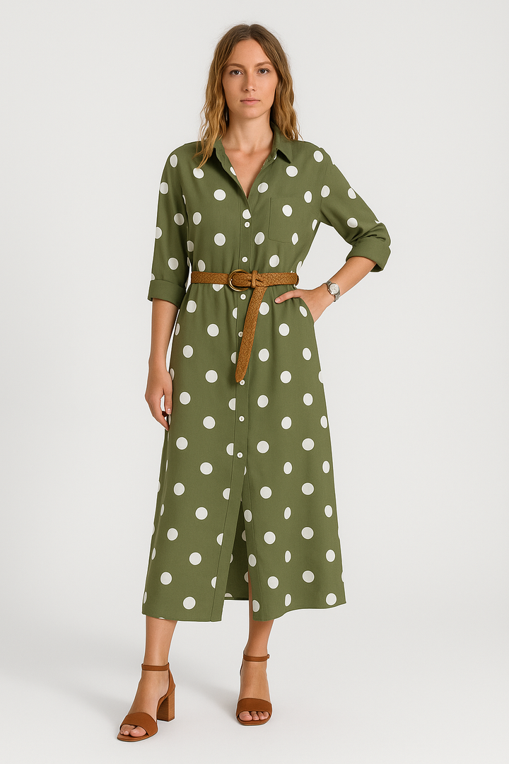 Fenna – Dot Dress with Elegant Fit