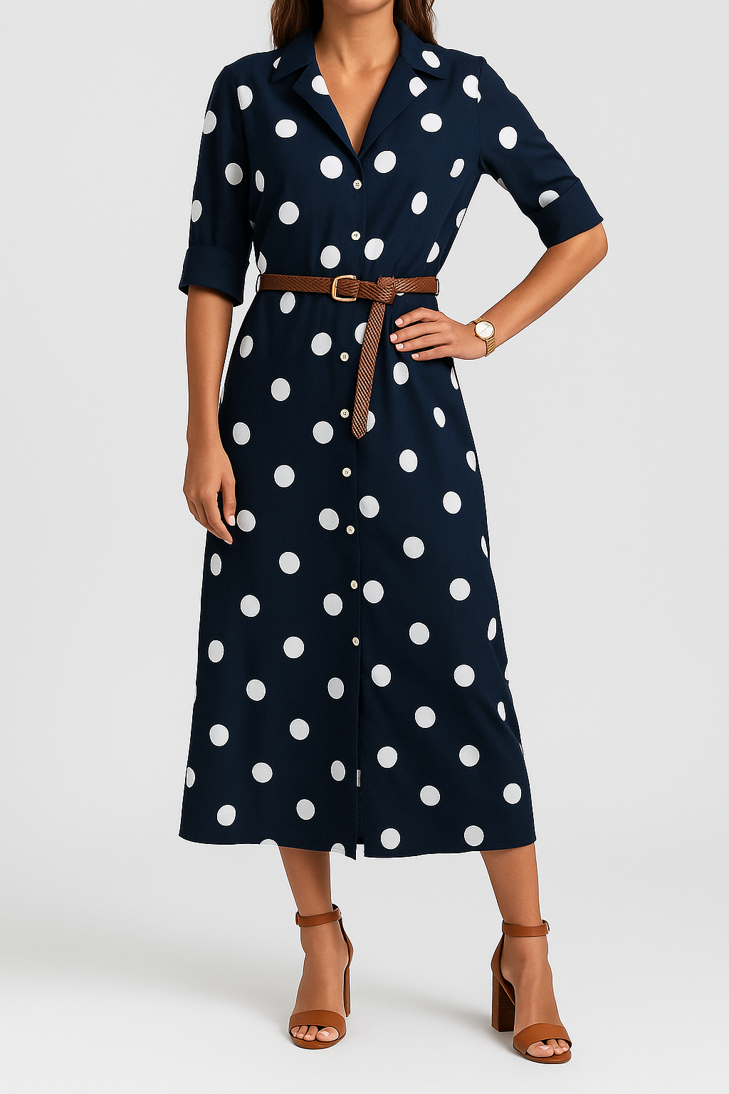 Fenna – Dot Dress with Elegant Fit
