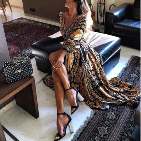 Valentina™ - Boho Printed Dress