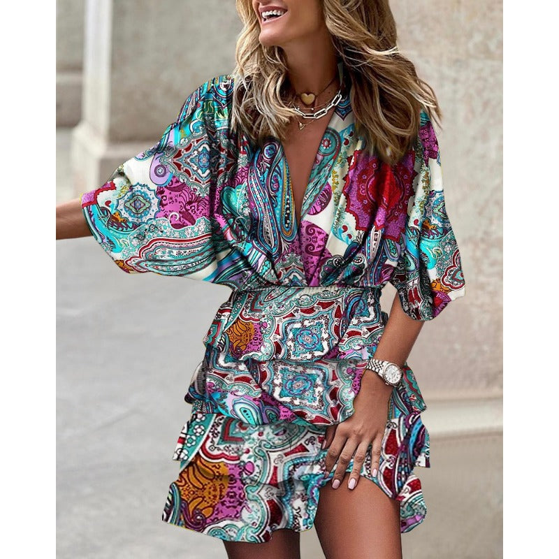FRANCESCA™ - Stylish Print Dress