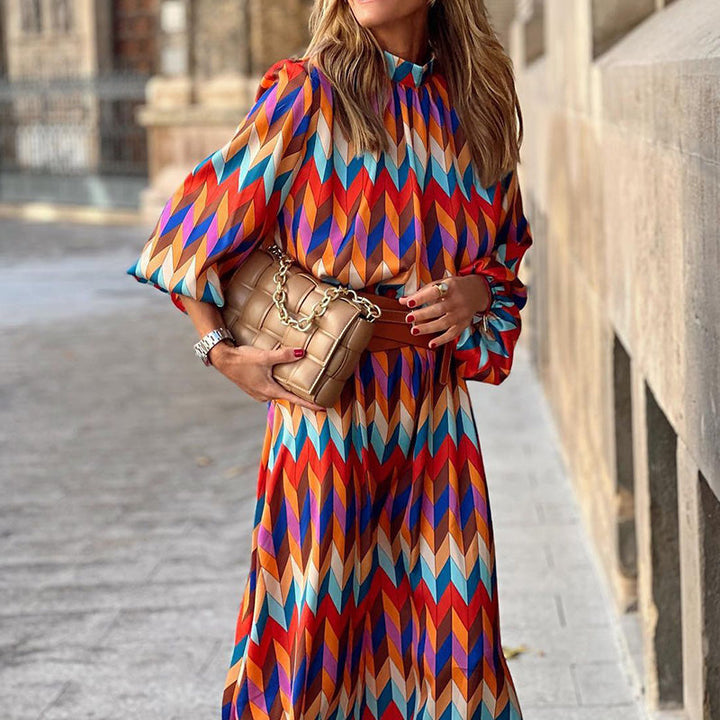 MARISOL - Vibrant Geometric Dress
