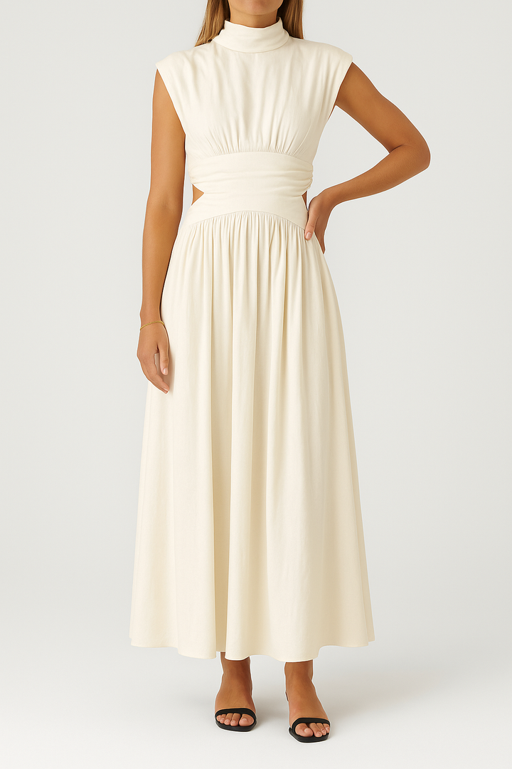 Noelia – Elegant Maxi Dress with High Neckline