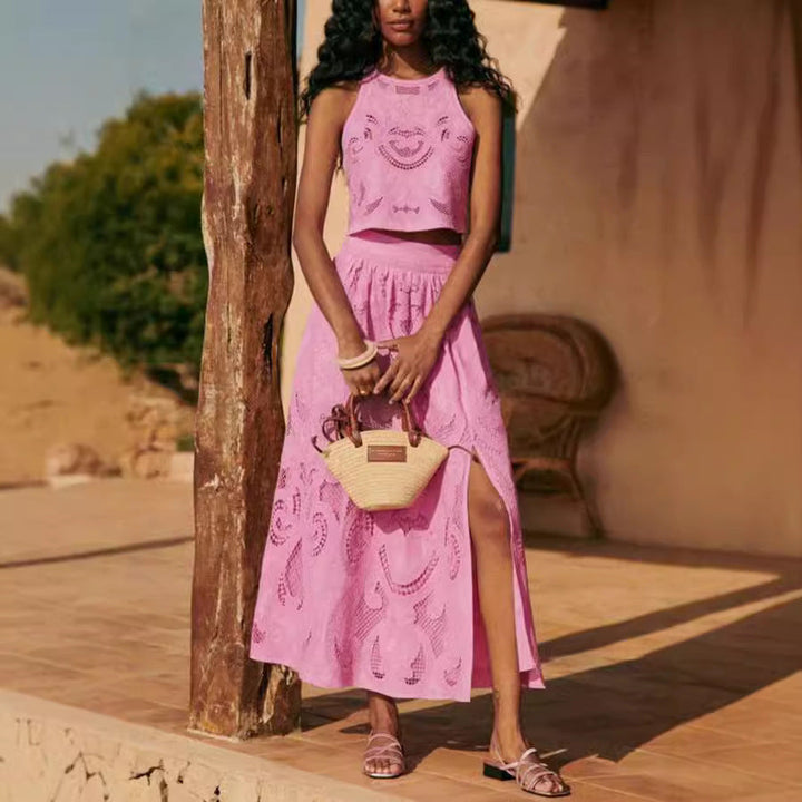 Maya - Playful Crochet Set with Slit