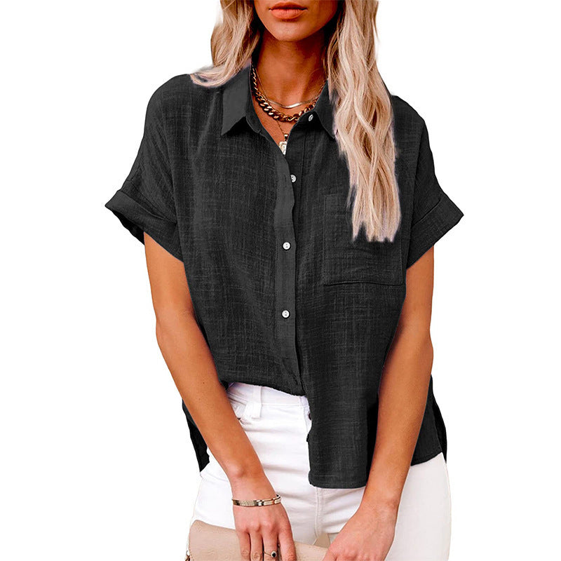 Audrey – Comfy Casual Button-Up Blouse