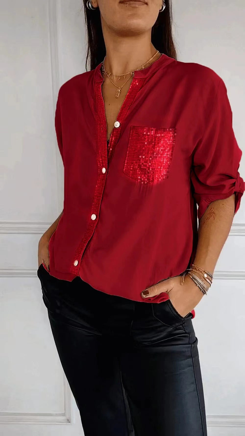 Dani -  Sequin Detailed Blouse
