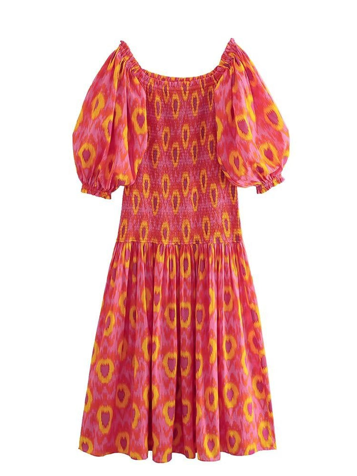 Necka™ - Bohemian Puff Sleeve Dress