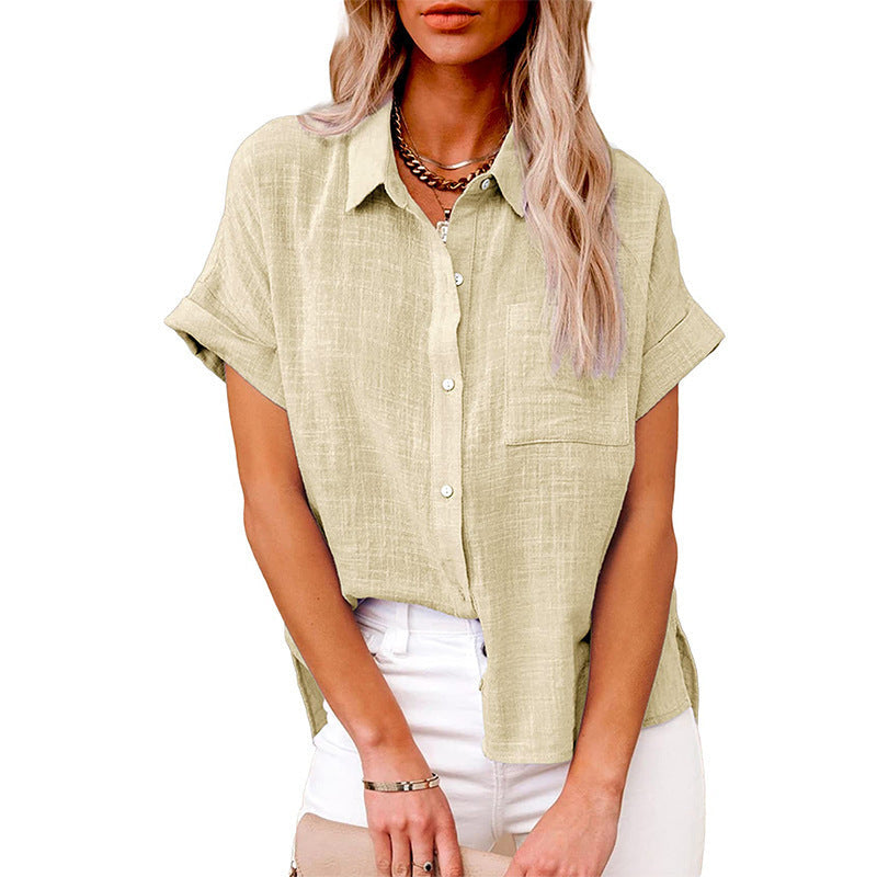 Audrey – Comfy Casual Button-Up Blouse