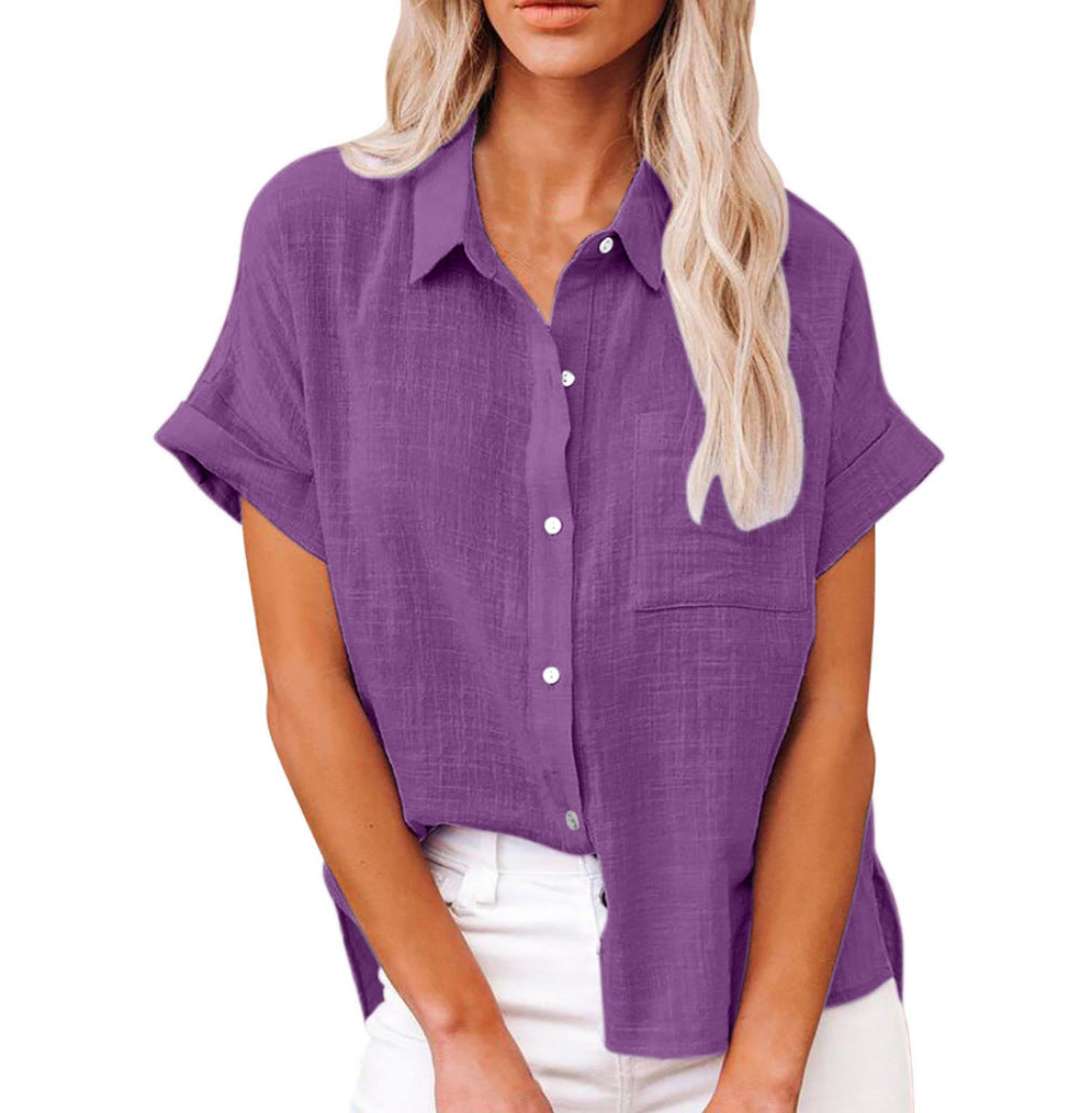 Audrey – Comfy Casual Button-Up Blouse