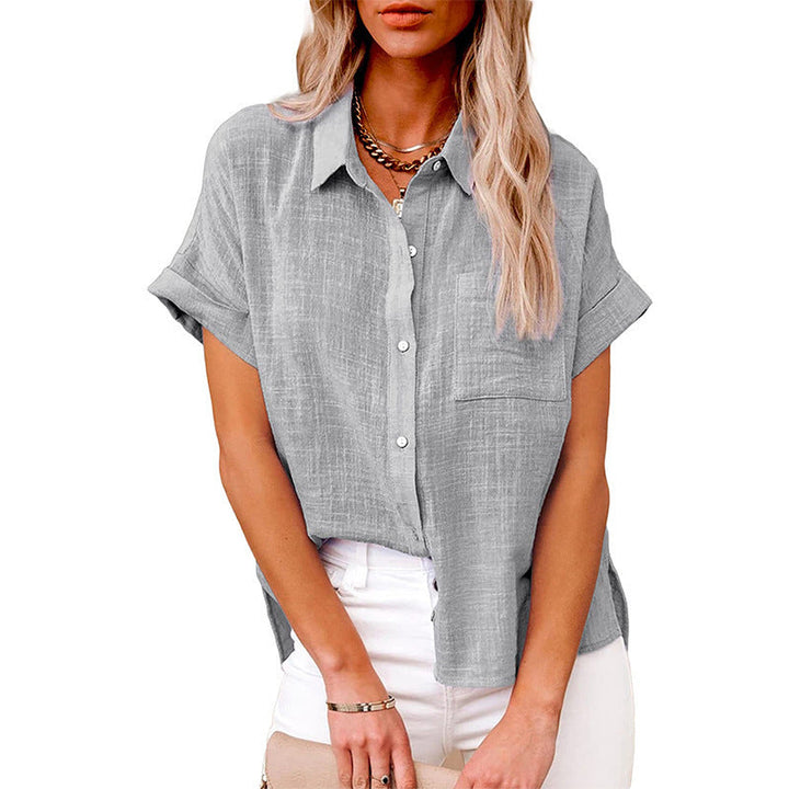 Audrey – Comfy Casual Button-Up Blouse