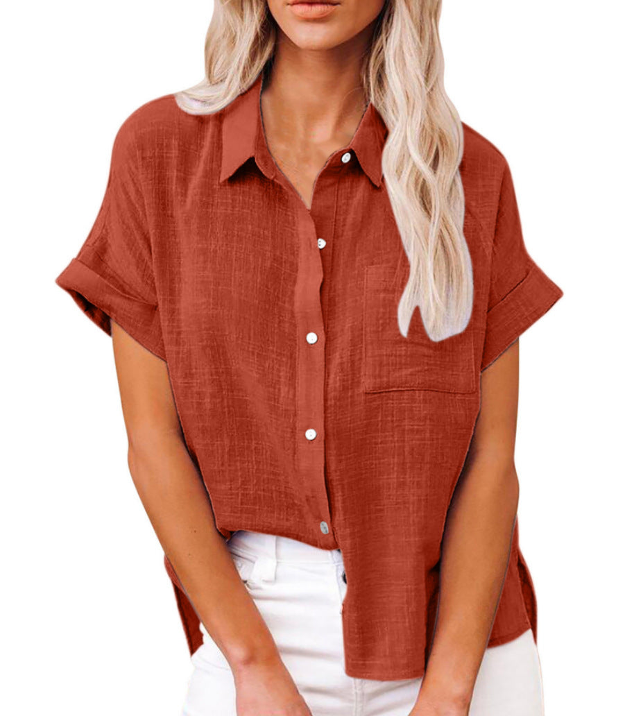 Audrey – Comfy Casual Button-Up Blouse