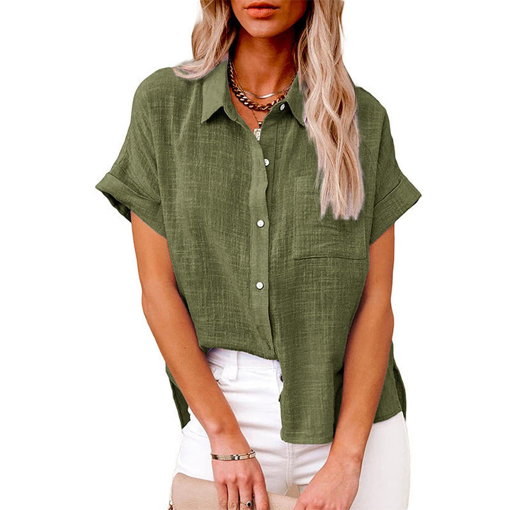 Audrey – Comfy Casual Button-Up Blouse