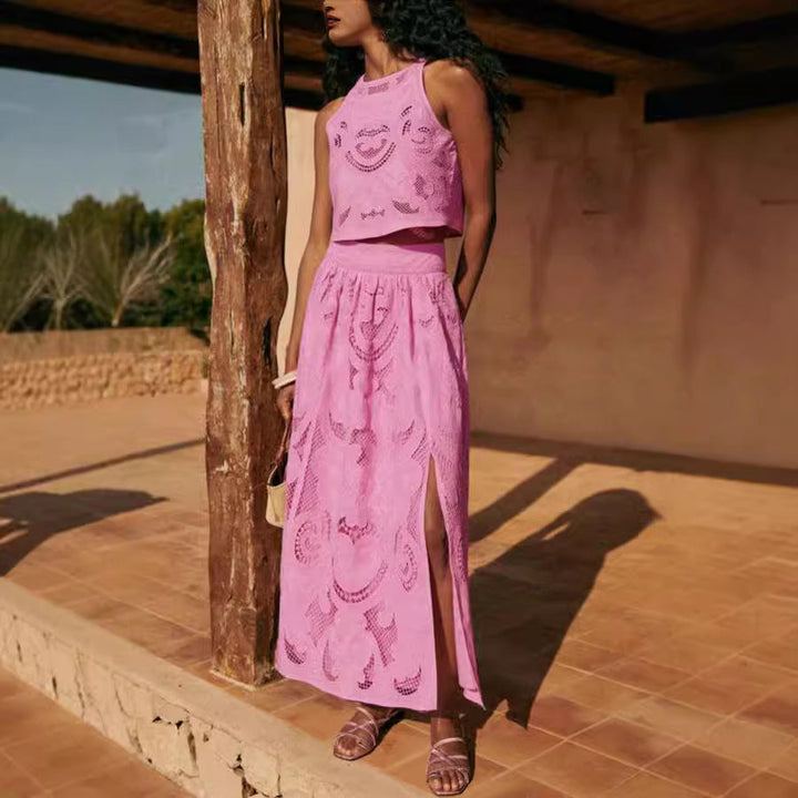 Maya - Playful Crochet Set with Slit