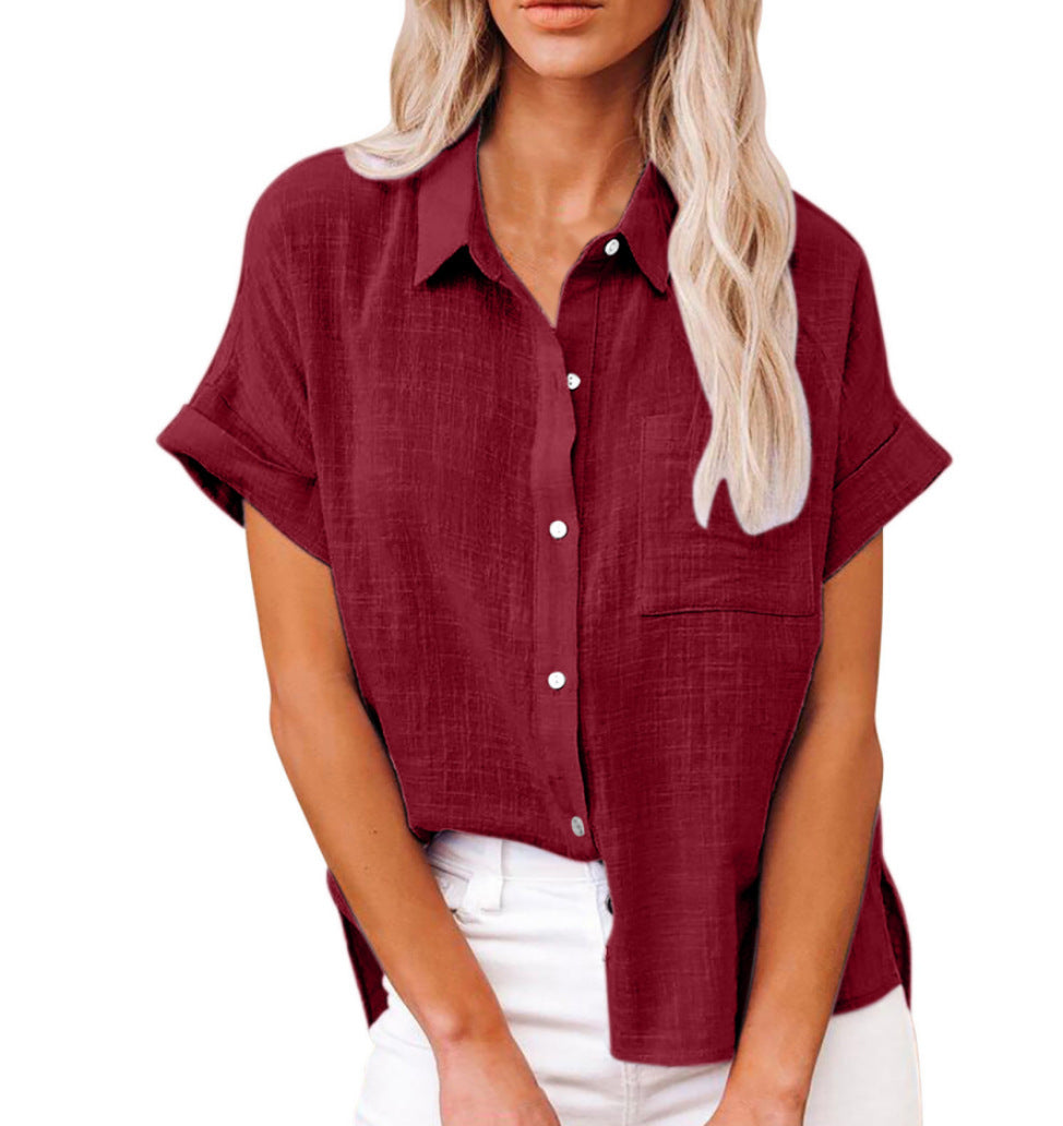 Audrey – Comfy Casual Button-Up Blouse
